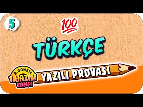 5.Sınıf Türkçe 2.Dönem 1.Yazılıya Hazırlık | 2022 📝