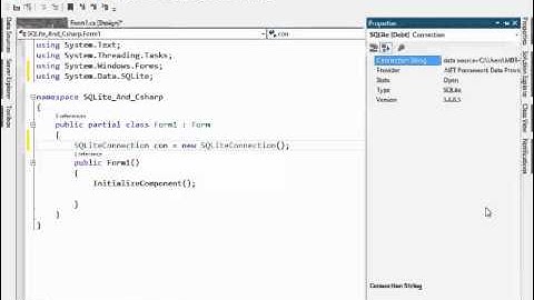 قواعد البيانات SQLite وسي شارب انشاء الاتصال بقاعدة البيانات