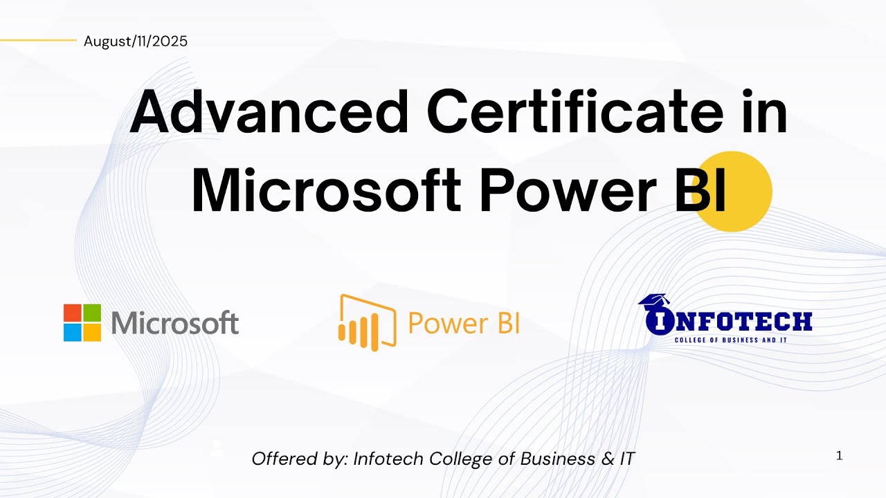 Microsoft Power BI Free Orientation - Infotech College - YouTube