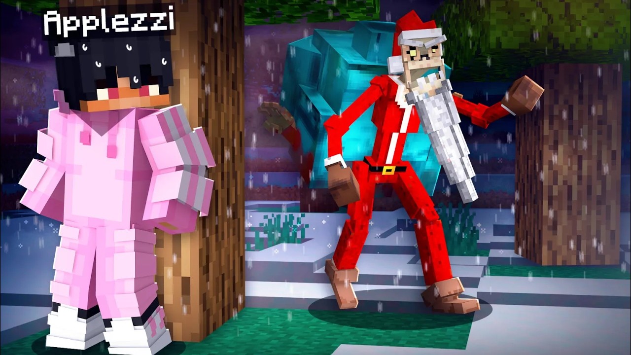 SELVIÄNKÖ Kun JOULUPUKKI Metsästää MINUA Minecraftissa?!