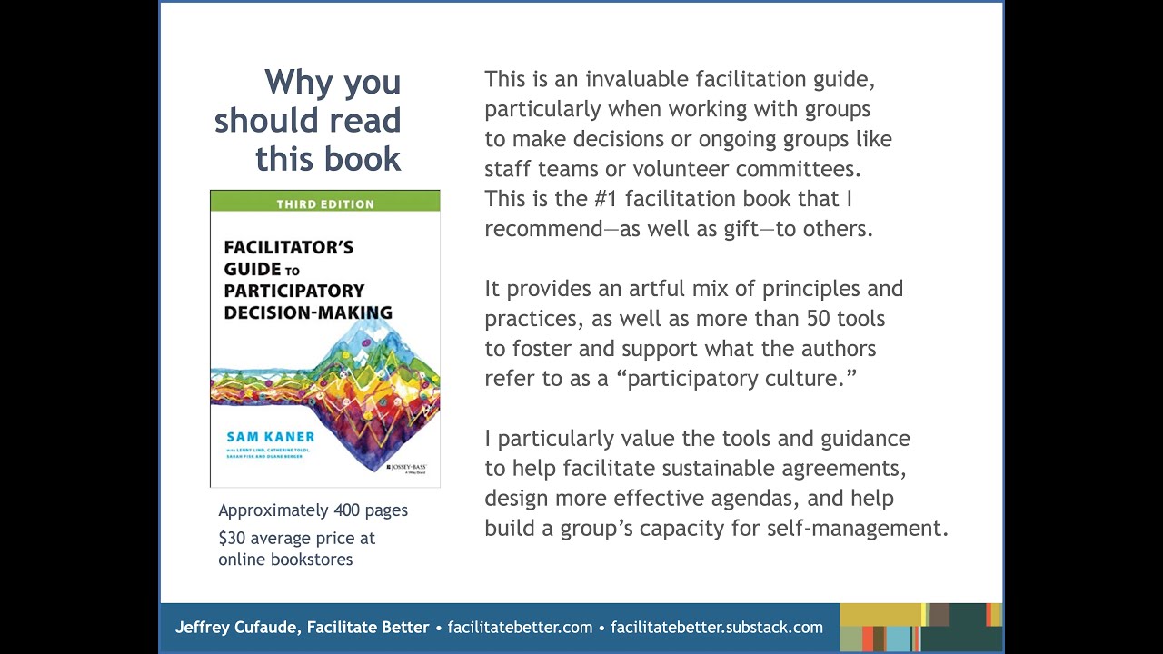 A review of the Facilitator's Guide to Participatory Decision-Making