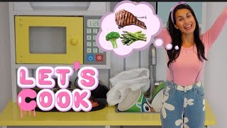 Learn to Cook and Clean Up with GiGi! Learning Video for Toddlers - Play Kitchen Colors Nutrition