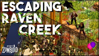 Escaping From Raven Creek! Project Zomboid 10 Years Later Challenge Run! Project Zomboid Gameplay!