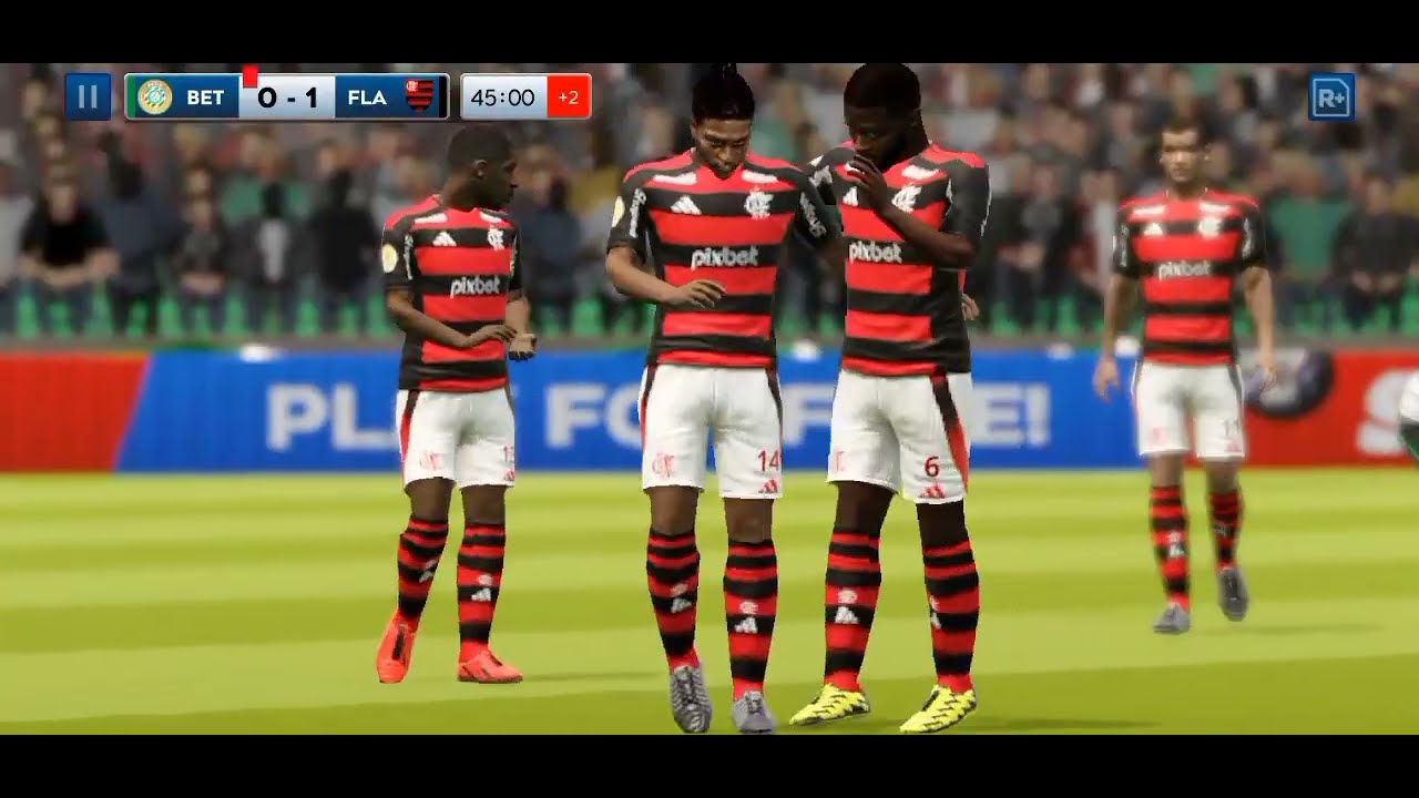 Joguei outra partida no DLS 26 no Modo Carreira * e teve golaço de falta *