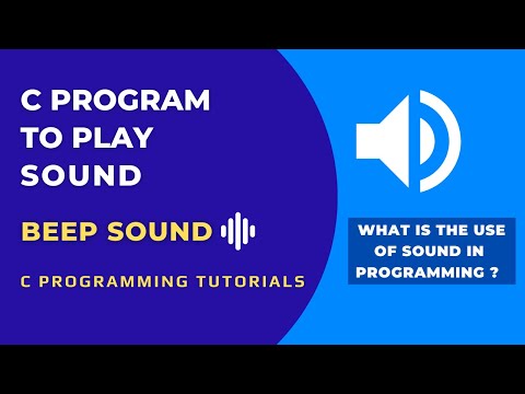 C Program to play Beep Sound | Produce Sound in C programming language