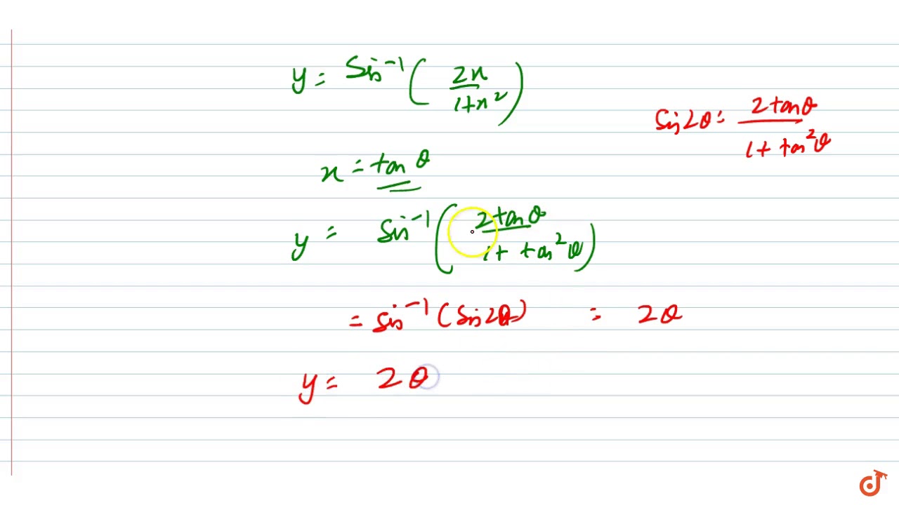 Find Dy Dx In The Following Y Sin 1 2x 1 X 2 Youtube