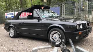 Bmw E30 Cabriolet Elektrisches Verdeck Öffnet Und Schließt Perfekt