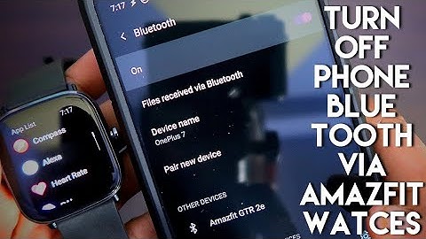 Turn off Bluetooth in your Phone via Amazfit Gts 2 Mini