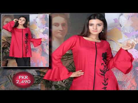 New Arrival Lala Winter Ready To Wear Cambric Embroidered Shirts 2018