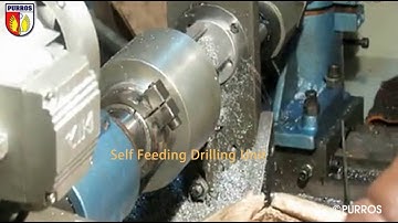 Multi spindle drilling head mounted on Self Feeding Drilling Unit with Hydro Speed Regulator