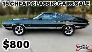 15 Old Cars for Sale Cheaply by Owners