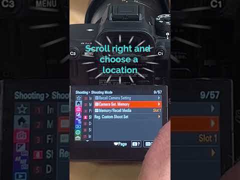 How to save your settings on Sony A7 cameras with new menu #photographytips