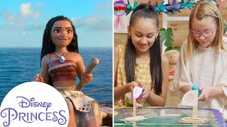 The Moana Canoe Building Challenge! | Disney Princess