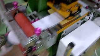 Raw material Velcro loop and hook  auto die cutting circle shape and Scrap collection