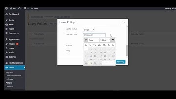 WP ERP - Creating Leave Policies & Entitlement