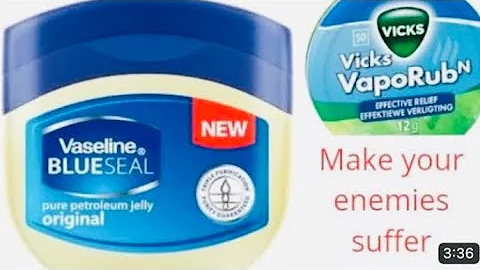 Massive Protection-Mix Vaseline & Vicks and nothing will ever Harm you and your Family