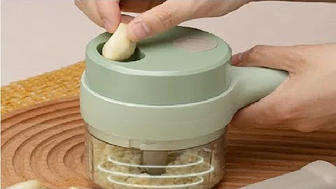 4 In 1 Handheld Electric Vegetable Cutter Set Review, Chop those veggies