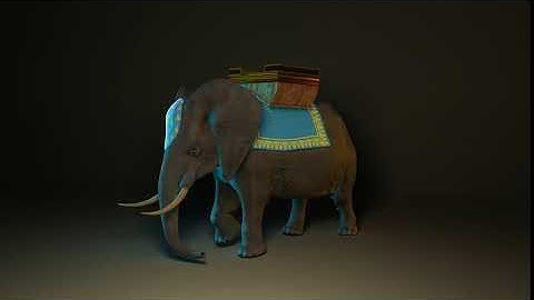 Elephant Walk Cycle Animation+Rendering in Maya Vray