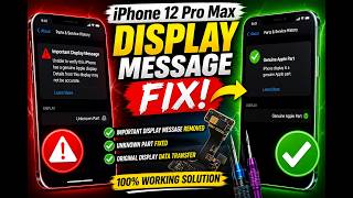 IPHONE 12PRO MAX DISPLAY MESSAGE REMOVE