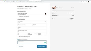 Checkout Custom Fields Shopify App v0 Demo/Walkthrough