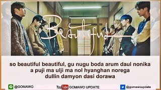 [Karaoke/Instrumental] WANNA ONE - BEAUTIFUL by GOMAWO (Easy Lyric)