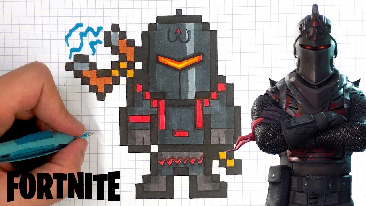 Tuto Dessin Chevalier Noir Pixel Art Fortnite Skin