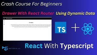 react with typescript & material ui drawer | sidebar with navigation in react | side menu