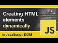 Document.createElement() - Javascript DOM