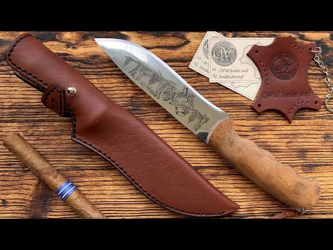 видео: Ножны для ножа/Knife sheath из кожи Краст от #wildleathercraft