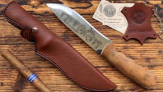 Ножны для ножа/Knife sheath из кожи Краст от #wildleathercraft