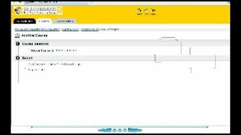 How to archive a Blackboard course.