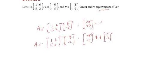 5.1 - Eigenvalues and Eigenvectors