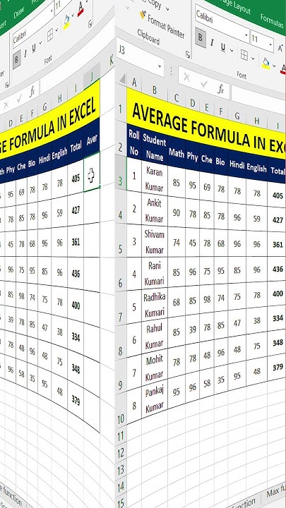 how-to-calculate-average-marks-in-excel-average-formula-excel-excel