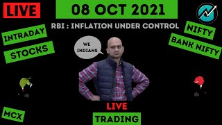 Live Intraday Trading on 8 Oct 2021 | Nifty Trend Today | Banknifty Live Intraday Strategy Today
