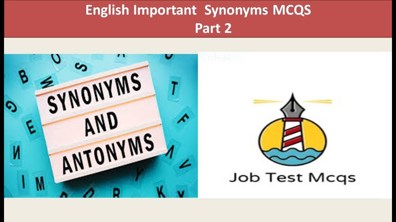 English Synonym most important for all competition exams Part 2 Job