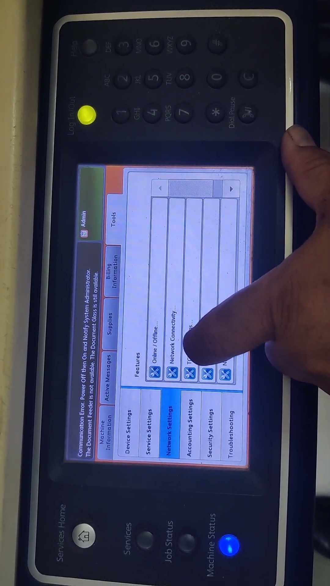 Xerox machine WorkCentre 5845, 5855 IP Configuration - YouTube