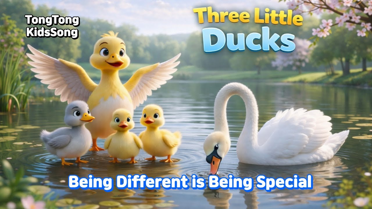 Three Little Ducks Song | Fun Animal Songs for Kids | Children's Nursery Rhymes | TongTong Kids Song