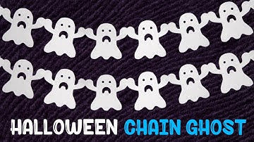HALLOWEEN Paper Chains ⭐ PAPER CHAIN GHOST ORIGAMI EEASY BUT COOL ⭐  5 MINUTE CRAFTS