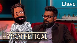 Romesh Ranganathan Fed Up At Wearing A Puppet Of Himself! | Hypothetical