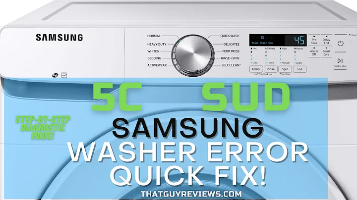 Samsung Washer 5C and SUD Errors - FIXED Fast and Easy! 👍 🔧