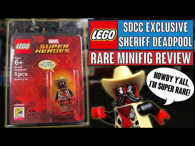 marked opstrøms websted SUPER RARE LEGO Sheriff Deadpool SDCC Exclusive Minifig REVIEW - YouTube