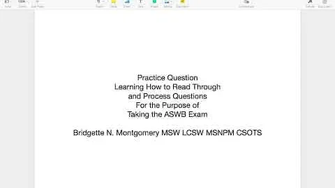 LMSW LCSW Practice Question 4