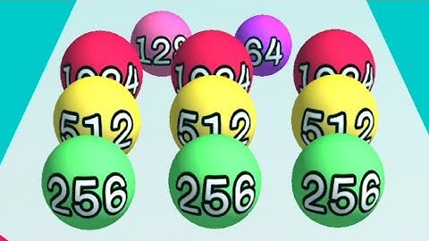 Run Merge Ball 2048 - All Levels 1-22 Gameplay (Android, iOS) Number Game