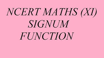Class-11 Signum function  # 13