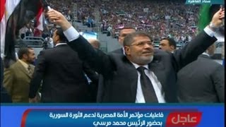 لحظة وصول مرسي 