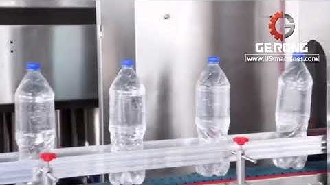 1 5 liter water bottle rising washing filling capping machine working video