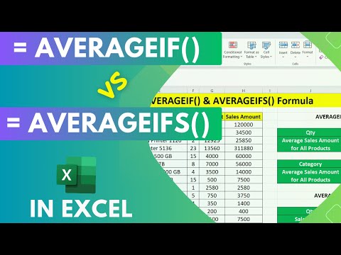 Excel Formulas Made Easy: How to Use Averageif and Averageifs for Accurate Data Analysis