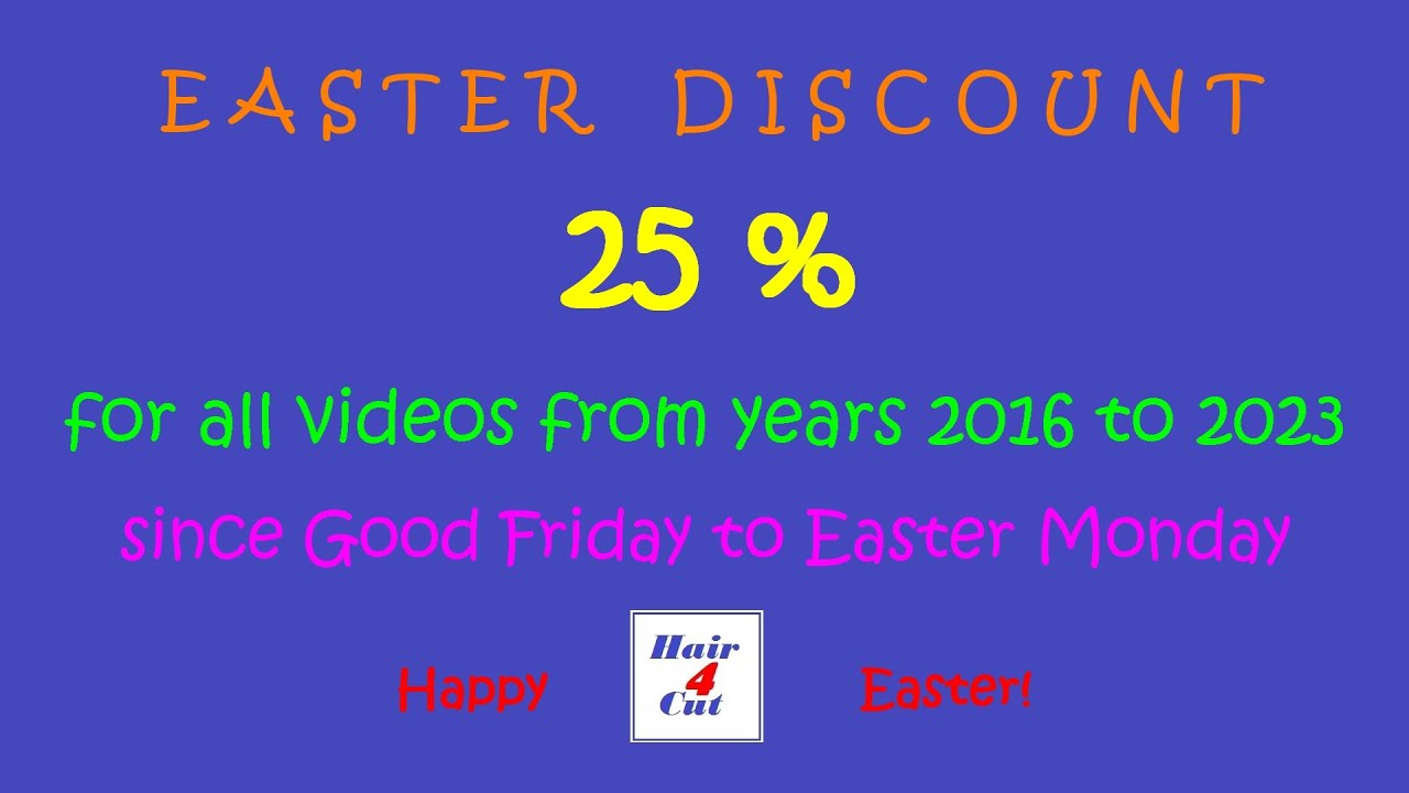 Easter discount 2024 all videos 2016 2023 with 25 down! YouTube