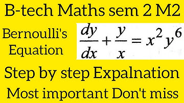B-tech 1st Year Maths sem-2||Bernoulli