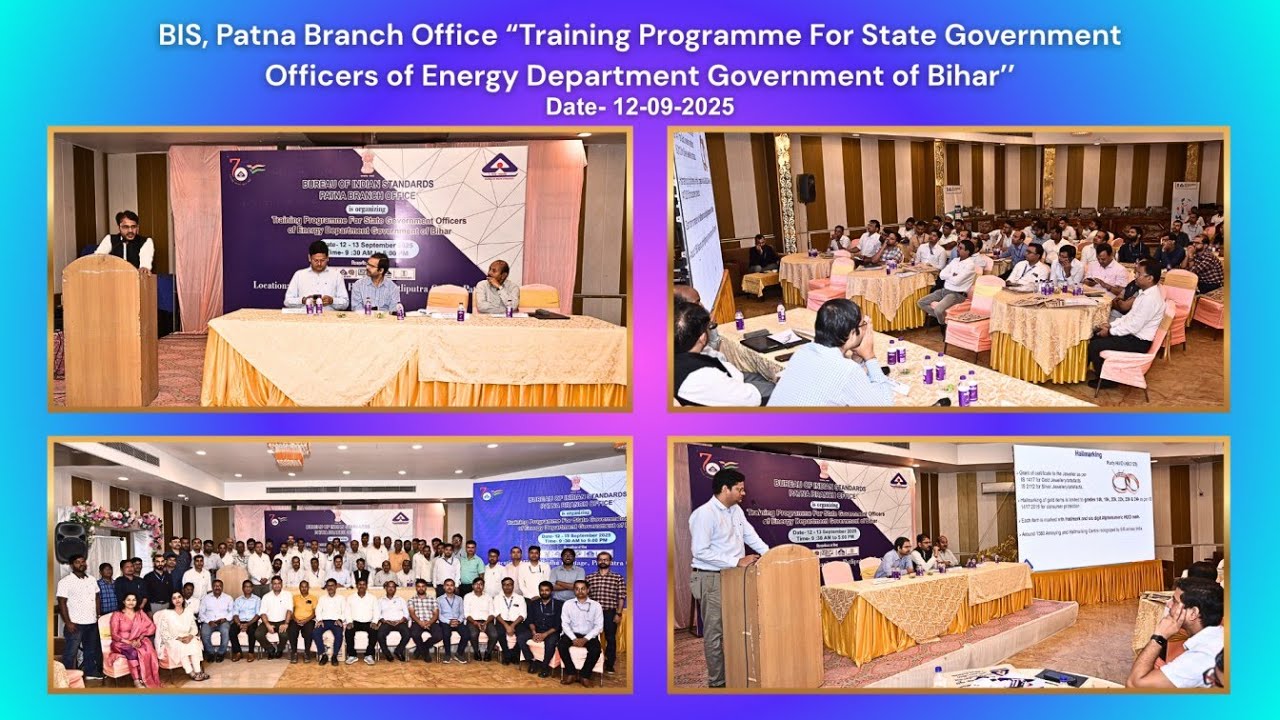 BIS Training Programme for Energy Department Officers | Government of Bihar